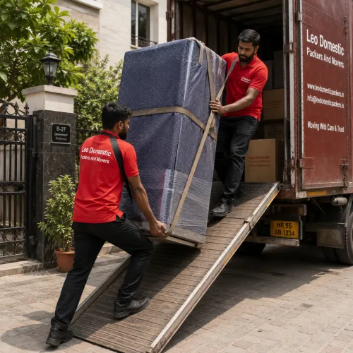 Leo Domestic Packers And Movers - Loading Truck